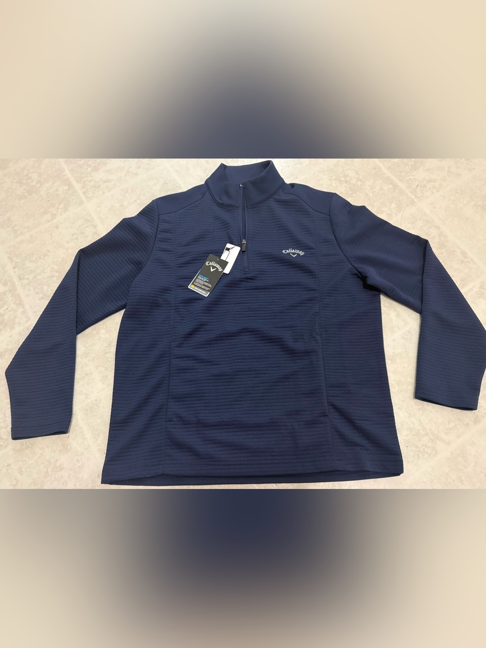Callaway Navy Zip-Front Golf Pullover Men’s M NWT